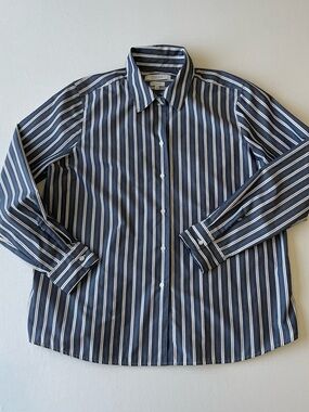 Foxcroft Non-Iron Striped Top